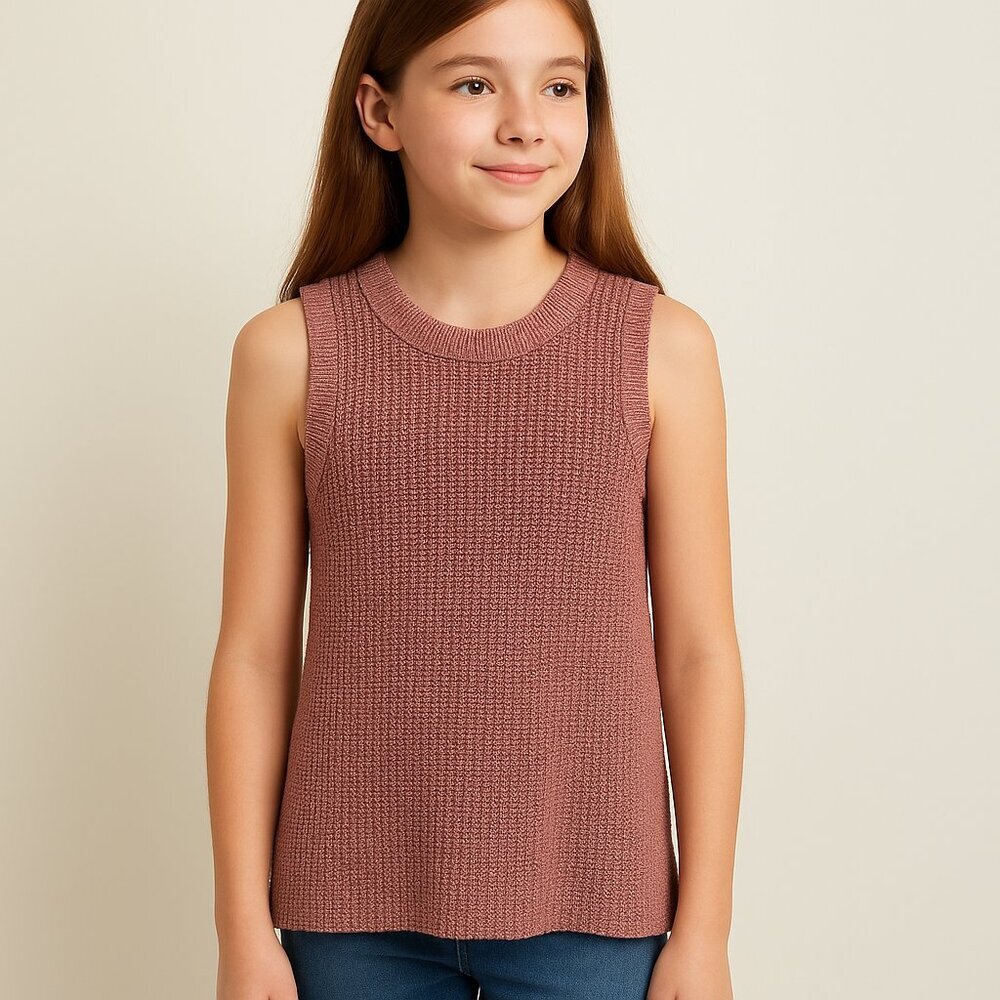 Ella Moss Sweater Vest Marge Multicolor Knit Sleeveless Long Juniors XXL